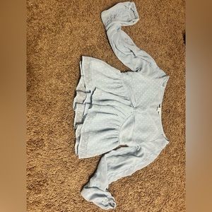 American Eagle blue princess crop top
